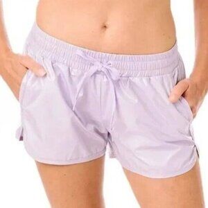 Zyia Lilac Shine Bomber Shorts Women's Size M Running Activewear Athleisure